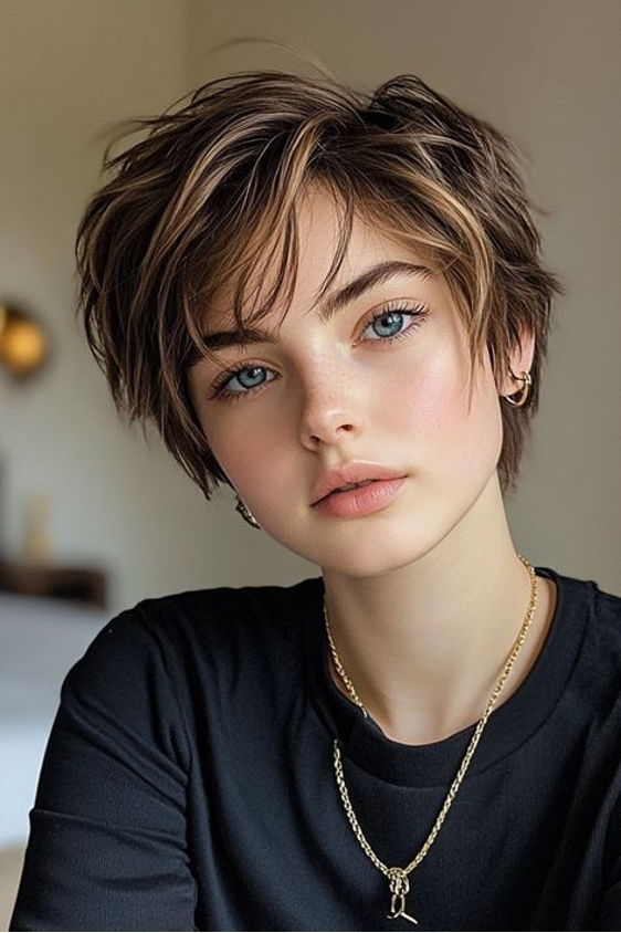 frisyrer 2024 dam- Modern Pixie Cut