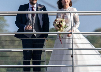 Jimmie Åkesson tillsammans med sin fru Matilda Kärnerup