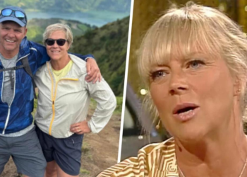 Sofia Åhman tillsammans med maken Fredrik Åhman