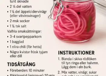 Picklad rödlök snabb